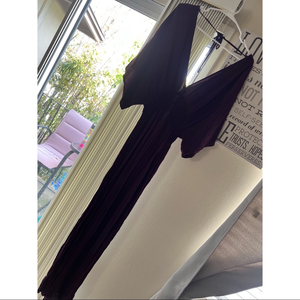 Love stitch purple kimono maxi dress